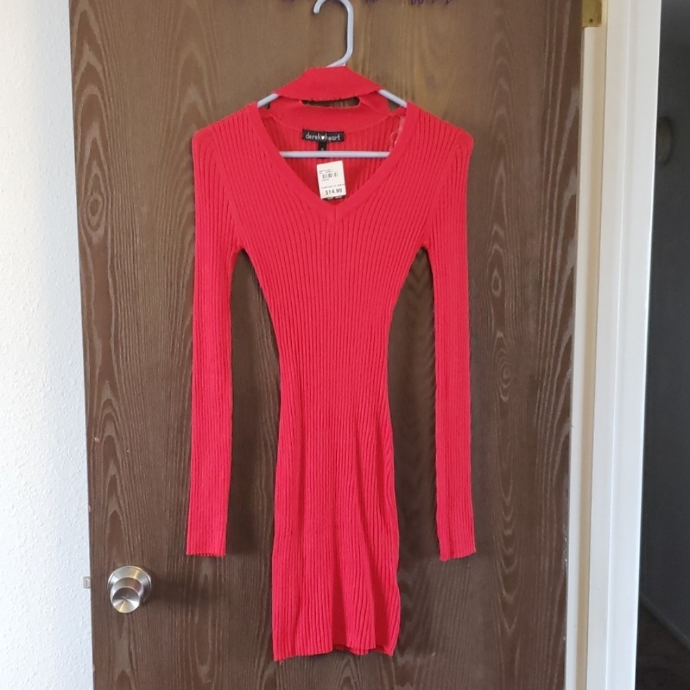 .Brand New Red sleek dress